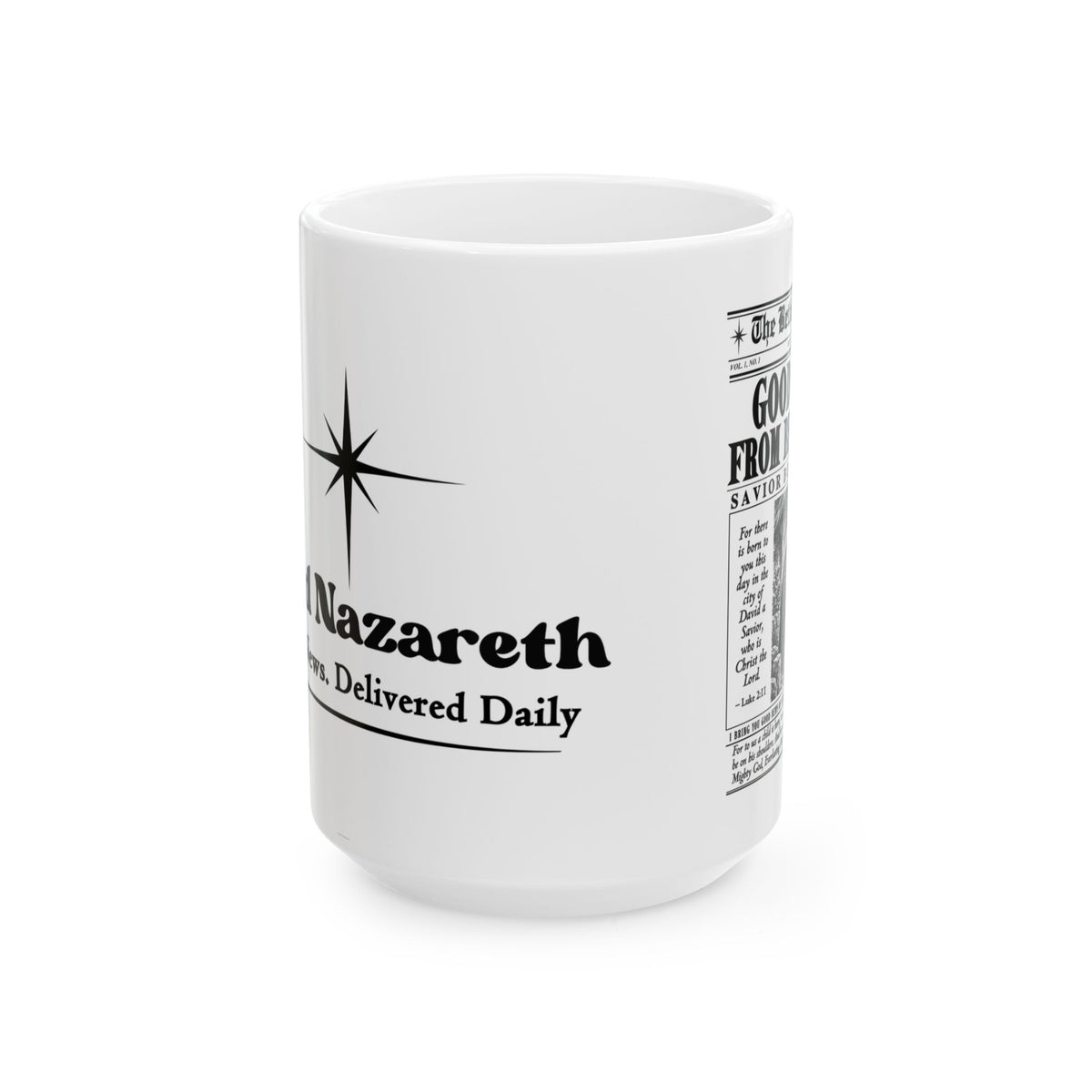 Good News from Bethlehem Christmas Mug | 15 oz Nativity Coffee Cup