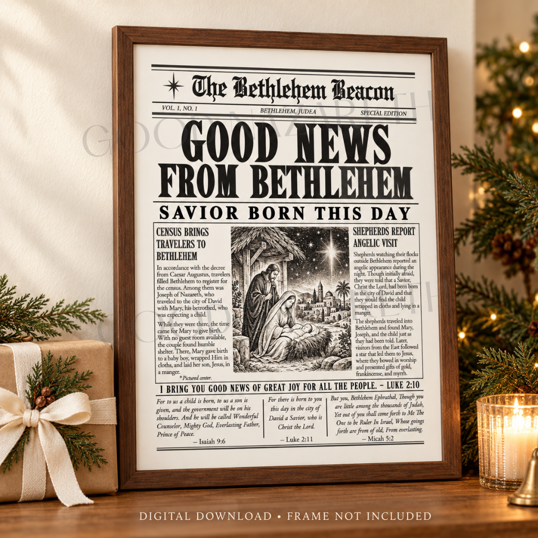 Good News from Bethlehem | Printable Christmas Wall Art