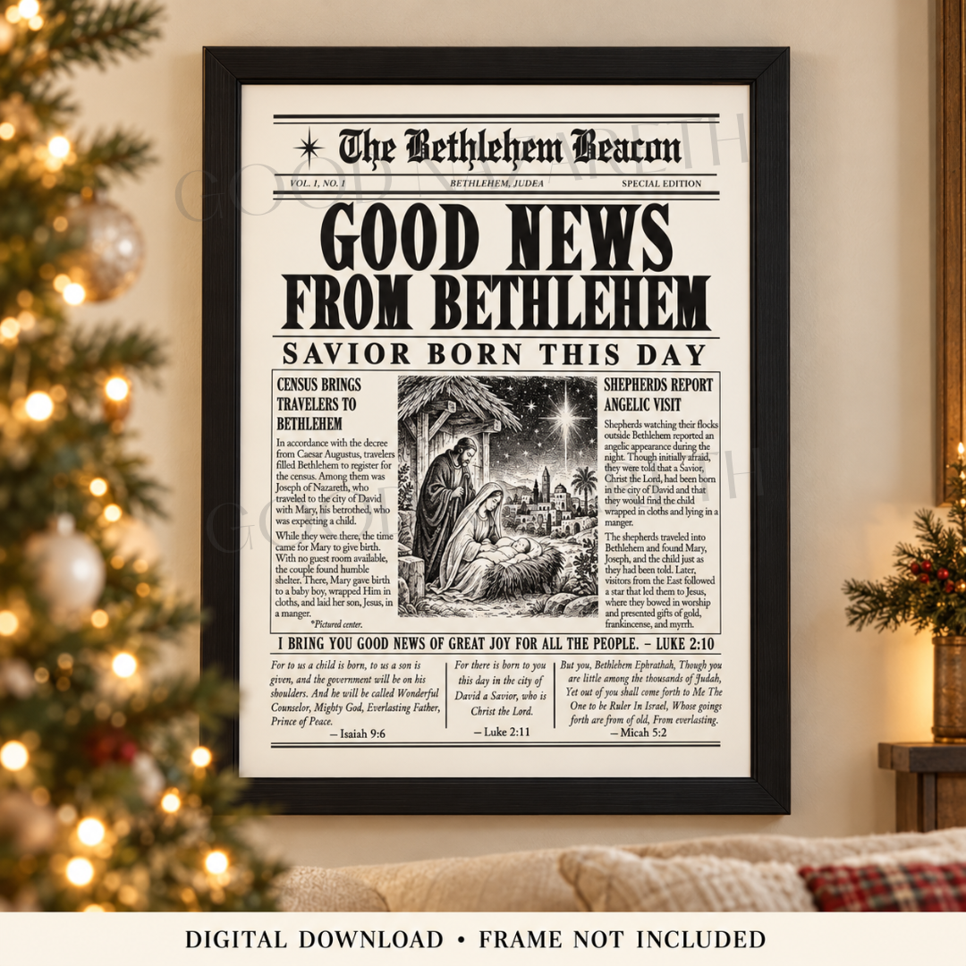 Good News from Bethlehem | Printable Christmas Wall Art