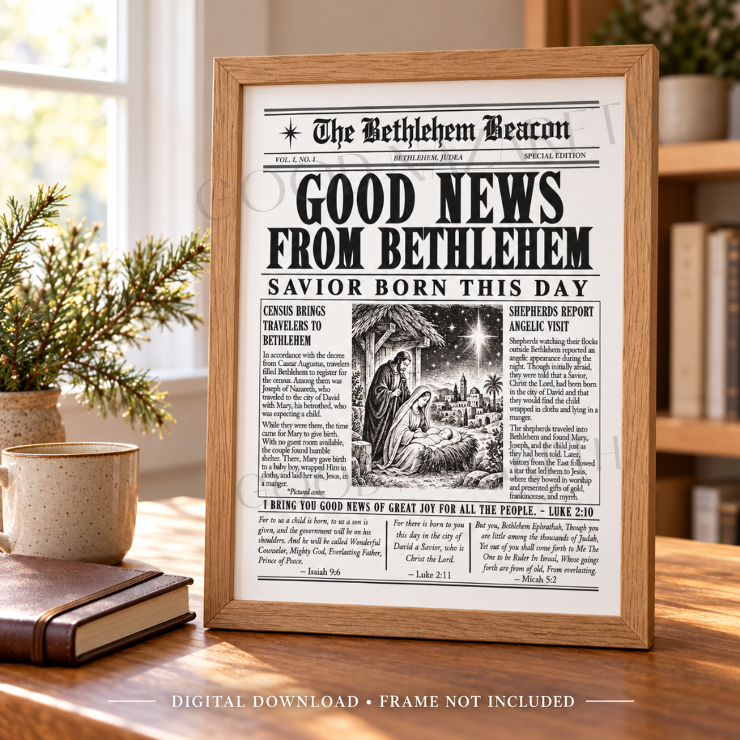 Good News from Bethlehem | Printable Christmas Wall Art