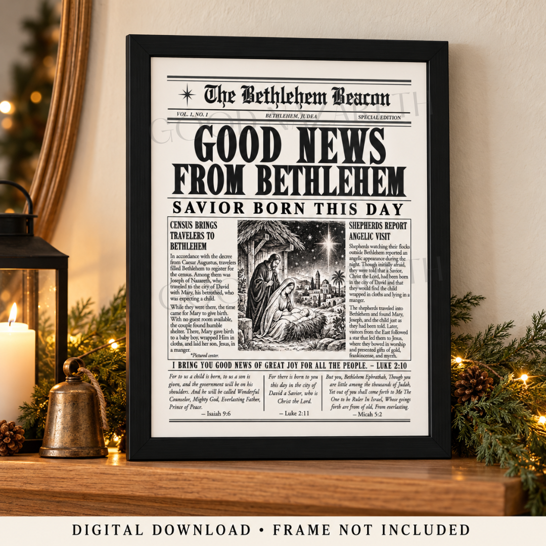 Good News from Bethlehem | Printable Christmas Wall Art